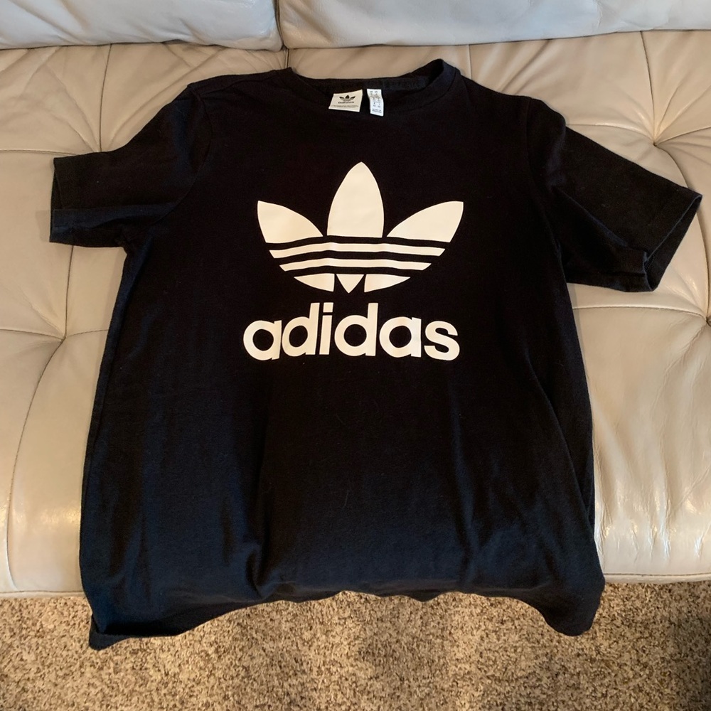 Adidas Trefoil black short sleeve shirt